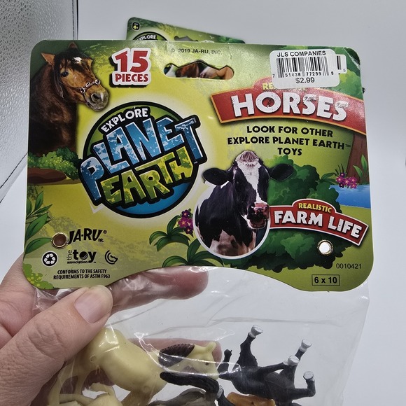 Horse Toy SMALL MINIATURE PLASTIC HORSES Lot Planet Earth Ja-ru Farm 3 Packs - Picture 3 of 11